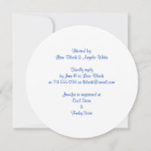 Invitation de la nuptiale Royal Blue White Daisy (Dos)