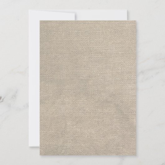 Invitation de la nuptiale Rustic Burlap Mason Jar (Dos)