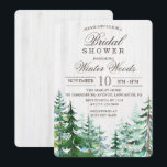 Invitation de la nuptiale Rustic Wood Tree<br><div class="desc">Aquarelle Pins de sapin</div>