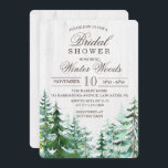 Invitation de la nuptiale Rustic Wood Tree<br><div class="desc">Aquarelle Pins de sapin</div>