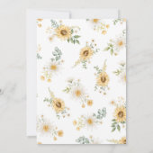 Invitation de la nuptiale Sunflower et Daisy (Dos)