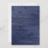 Invitation de la nuptiale Sunflower Navy Mason Jar (Dos)