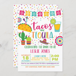 Invitation de la nuptiale Tacos & Tequila - Wh