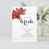 Invitation de la nuptiale Tropical Red Orchid (Debout devant)
