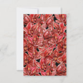 Invitation de la nuptiale Tropical Red Orchid (Dos)