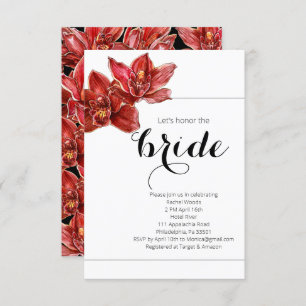 Invitation de la nuptiale Tropical Red Orchid