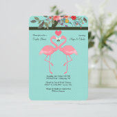 Invitation de la paire de Flamants roses (Debout devant)