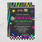 invitation de la partie 80s (Devant / Derrière)