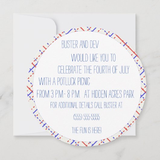 Invitation de la partie à secteurs rétroactif (Dos)