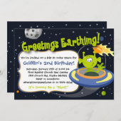 Invitation de la Partie Alien de l'espace - Planèt (Devant / Derrière)