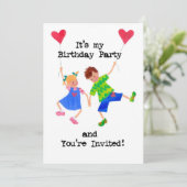 Invitation de la partie Anniversaire de enfant (Debout devant)