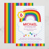 Invitation de la partie Anniversaire de enfant arc (Devant / Derrière)