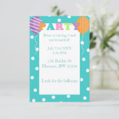 Invitation de la partie Anniversaire de enfant col (Debout devant)