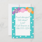 Invitation de la partie Anniversaire de enfant col (Dos)