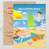 Invitation de la partie anniversaire de enfant de (Devant / Derrière)