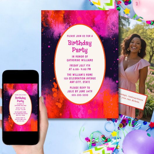 Invitation de la partie Anniversaire de enfant n'i