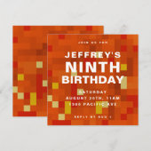 Invitation de la partie Anniversaire de enfant ora (Devant / Derrière)