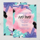 Invitation de la partie artistique de la peinture (Devant / Derrière)