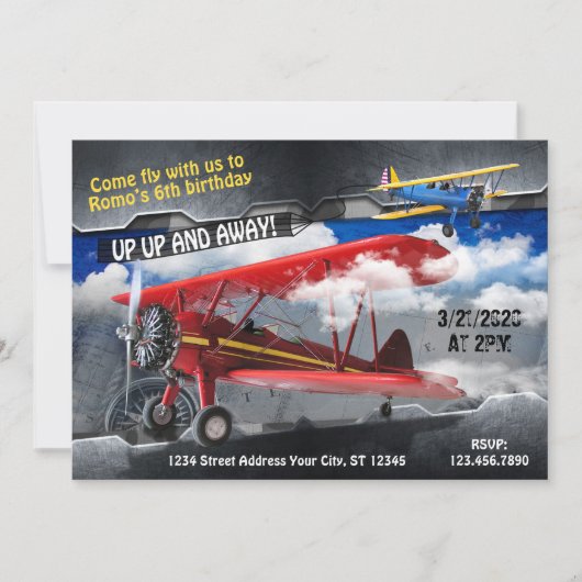 Invitation de la partie Aviator (Devant)