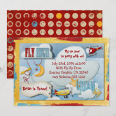 Invitation de la partie avion (Devant / Derrière)