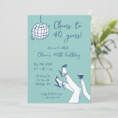 Invitation de la partie BIrthday tirée à la main (Debout devant)