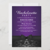 Invitation de la partie Black & Purple Bow (Devant)