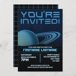 Invitation de la partie Blue Retrowave