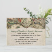 Invitation de la partie Carte antique (Debout devant)