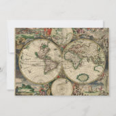 Invitation de la partie Carte antique (Dos)