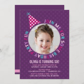 Invitation de la partie Casquette Anniversaire de  (Devant / Derrière)