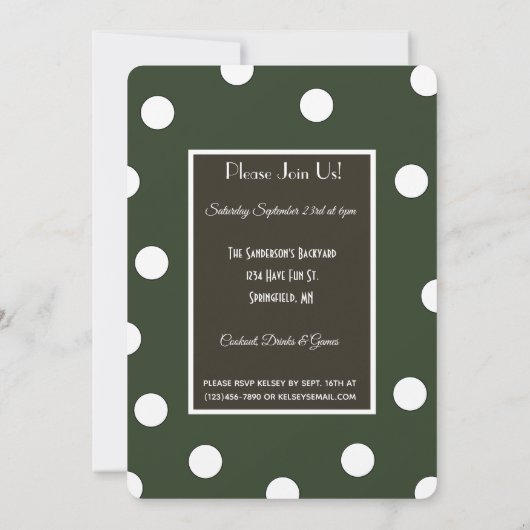 Invitation de la partie combinée (Dos)