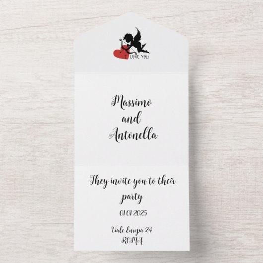 INVITATION DE LA PARTIE CUPID (À l'intérieur)