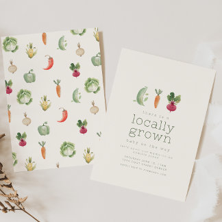 Invitation de la partie de Baby shower cultivé loc