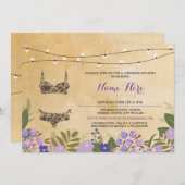 Invitation de la partie de bachelorette de douche  (Devant / Derrière)