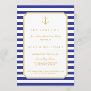 Invitation de la partie de bachelorette de marine 