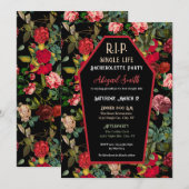 Invitation de la partie de bachelorette R.I.P Rose (Devant / Derrière)