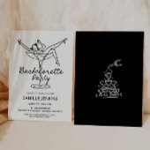 Invitation de la partie de bachelorette rétro tiré