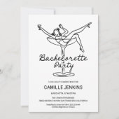Invitation de la partie de bachelorette rétro tiré (Devant)