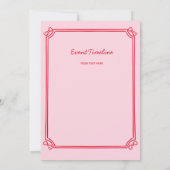 Invitation de la partie de bachelorette rose et ro (Dos)