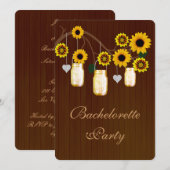 Invitation de la partie de bachelorette rustique M (Devant / Derrière)