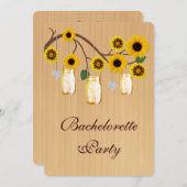 Invitation de la partie de bachelorette rustique M (Devant / Derrière)