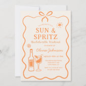 Invitation de la partie de bachelorette Sun et Spr (Devant)