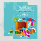 Invitation de la partie de bachelorette Tropical G (Devant / Derrière)