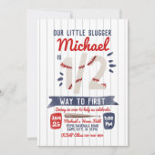 Invitation de la partie de baseball de demi-annive (Devant)