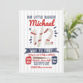 Invitation de la partie de baseball de demi-annive (Debout devant)