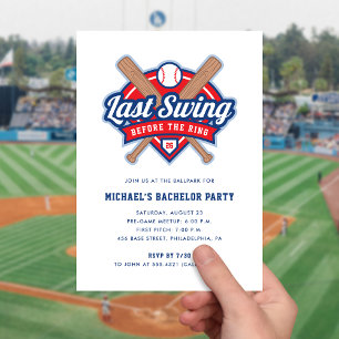 Invitation de la partie de baseball de dernière vo