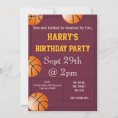 Invitation de la partie de basket-ball (Devant)