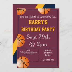 Invitation de la partie de basket-ball