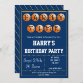 Invitation de la partie de basket-ball (Devant / Derrière)