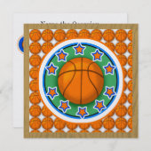 Invitation de la partie de basket-ball (Devant / Derrière)